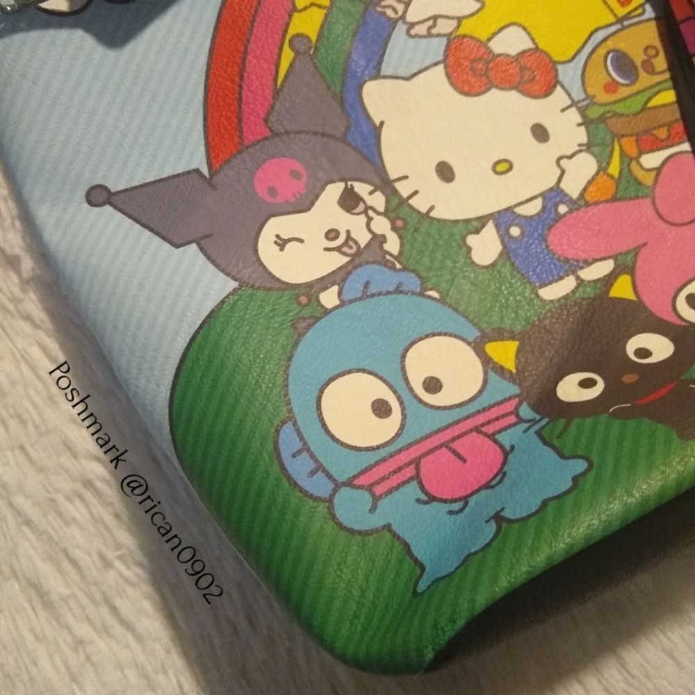 Loungefly Hello Sanrio Characters Rainbow Tote Bag and Wallet - Picture 3 of 15